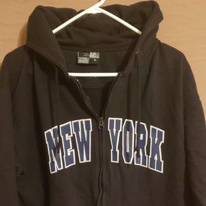 XNT, New York black long sleeve with hood jacket, Size XL